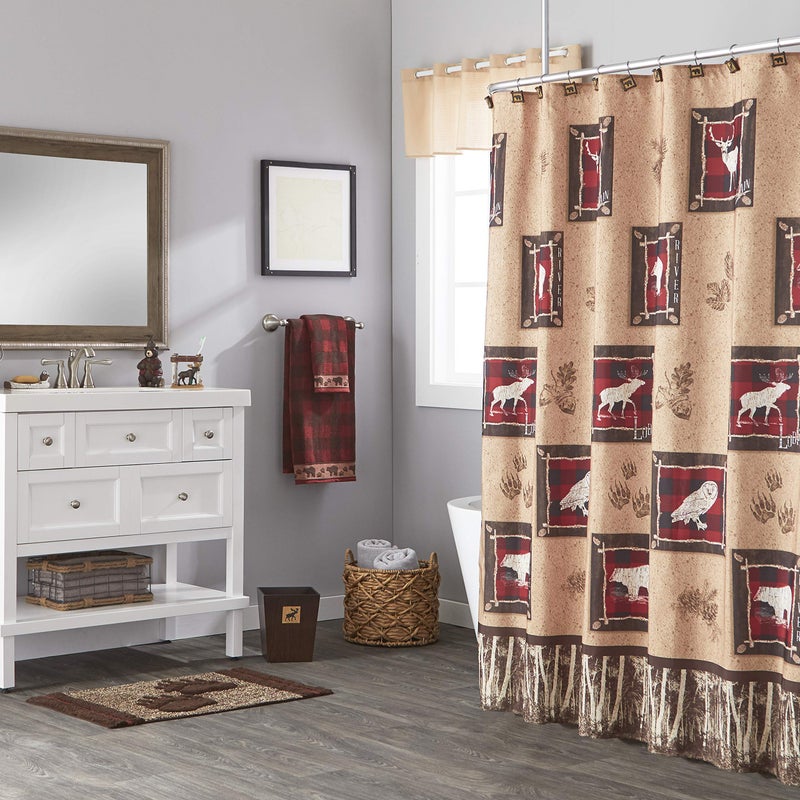SKL Home Yellowstone Sundance 100% Cotton Premium Hand Towel, 500 GSM, Soft & Absorbent, Plaid/Buffalo Check, Red - Image 5